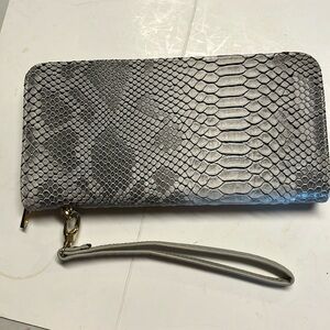 Phyton Print Zip around Clutch/Long Wallet